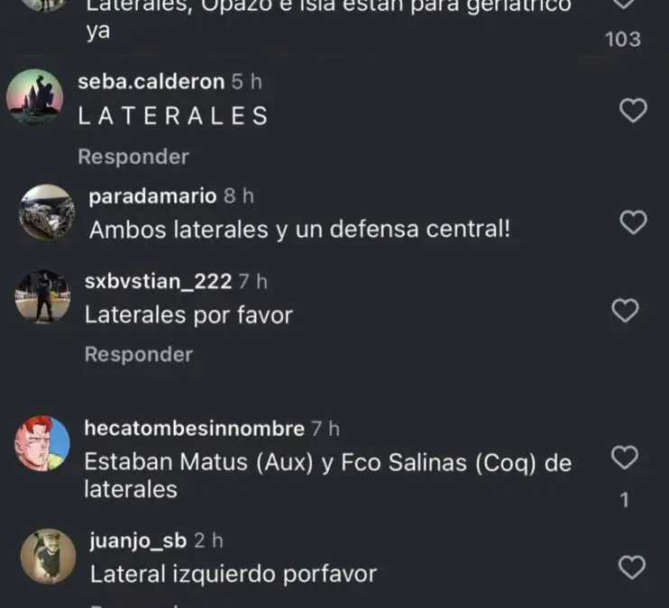 Hinchas de Colo-Colo piden fichar un lateral para el segundo semestre.