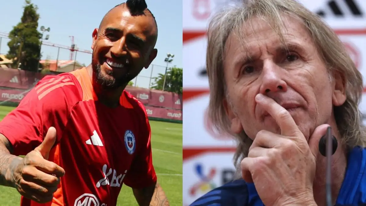Arturo Vidal y Ricardo Gareca.