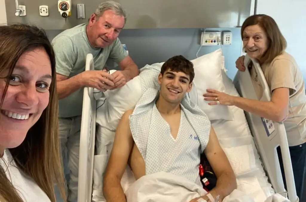 Bautista Giannoni fue operado de una lesión en la tibia.