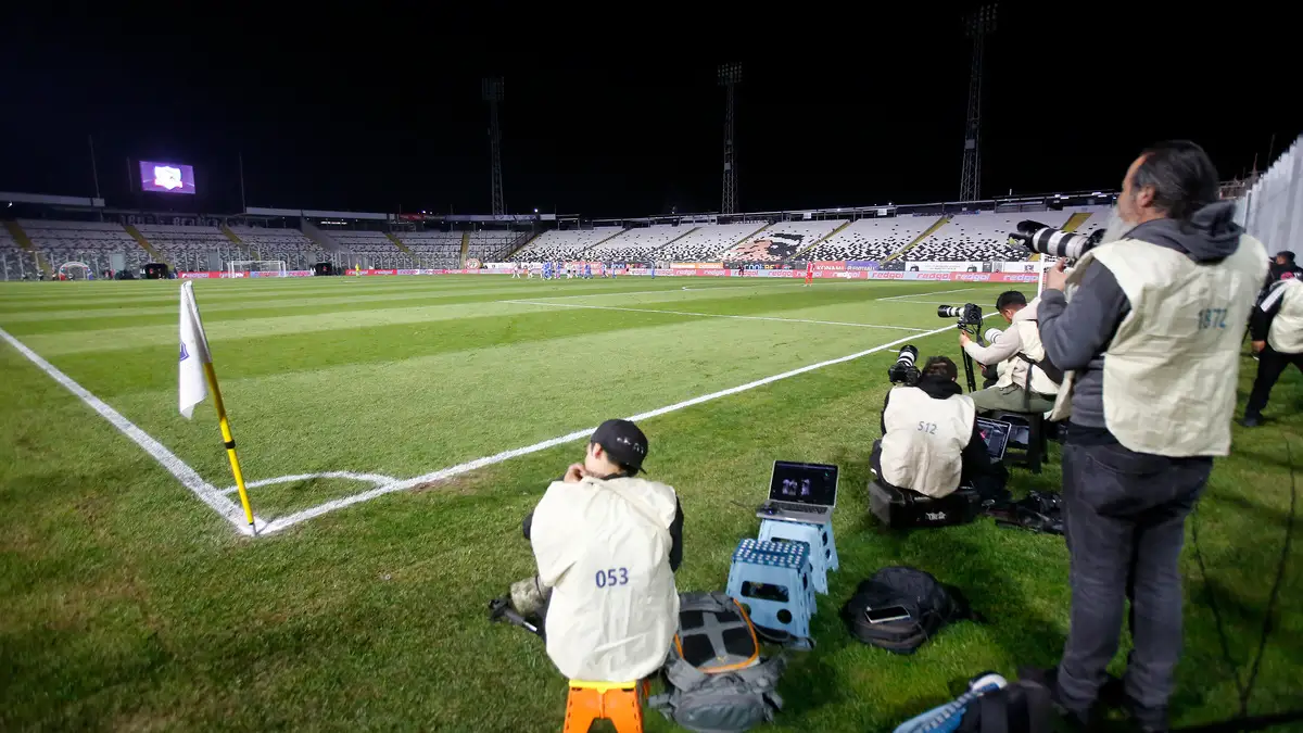 Futbol, Colo Colo vs Audax Italiano. Fecha 13, campeonato Nacional 2023. Corte Luz durante el partido de primera division entre Colo Colo contra Audax Italianodisputado en el estadio Monumental en Santiago, Chile. 09/05/2023 Jonnathan Oyarzun/Photosport Football, Colo Colo vs Audax Italiano. 13th date, 2023 National Championship. Power outage during the first division match between Colo Colo against Audax Italiano at the Monumental stadium in Santiago, Chile. 09/05/2023 Jonnathan Oyarzun/Photosport