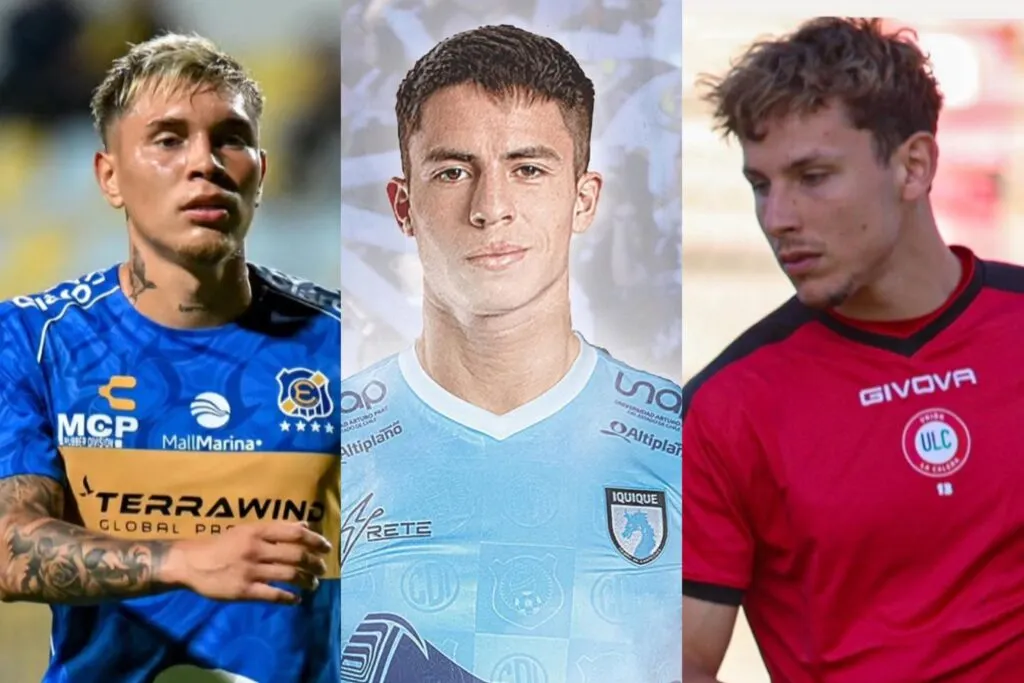 Los jugadores Lucas Soto, Matías Moya y Martín Ballesteros en sus nuevos clubes.