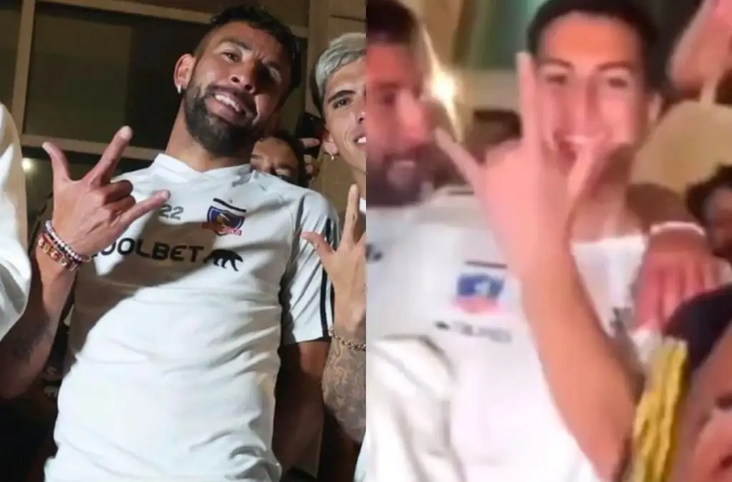 Mauricio Isla y Jonathan Villagra durante el hotelazo en Barranquilla.