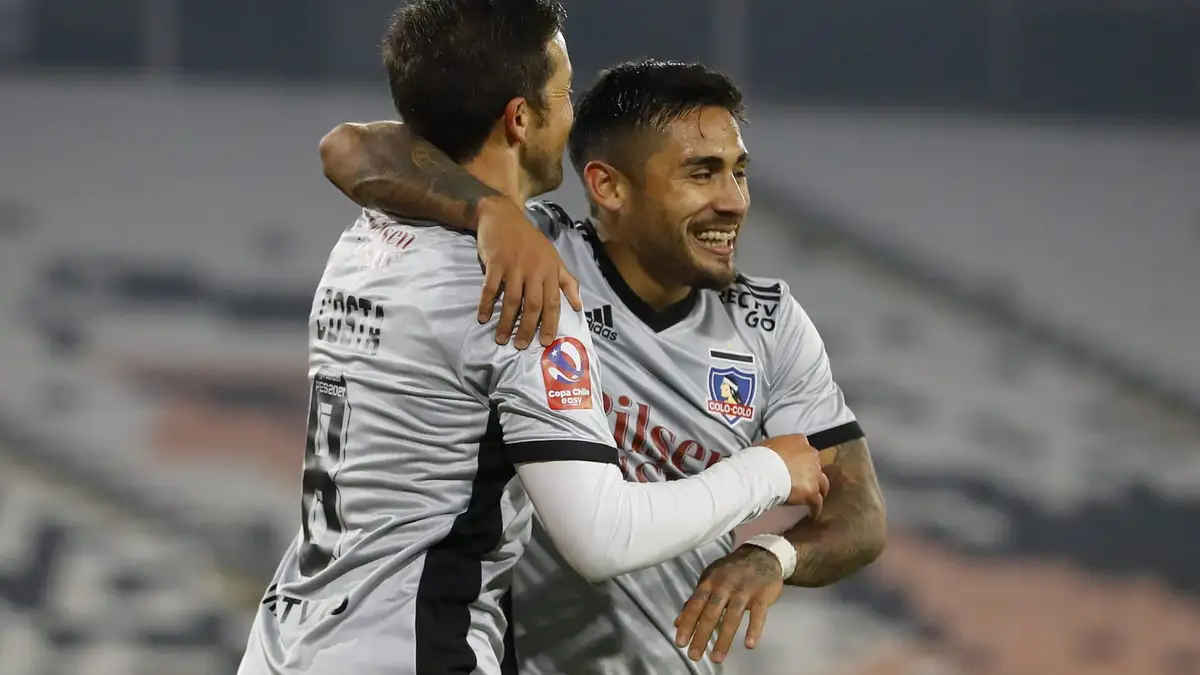 Futbol, Colo Colo vs Deportes La Serena. Octavos de final, partido de vuelta, Copa Chile 2021. El jugador de Colo Colo Gabriel Costa celebra su gol contra Deportes La Serena durante el partido de vuelta de los octavos de final de la Copa Chile realizado en el estadio Monumental, Santiago, Chile. 04/07/2021 Felipe Zanca/Photosport Football, Colo Colo vs Deportes La Serena. Round of 16, second leg, 2021 Copa Chile Championship. Colo Colo’s player Gabriel Costa celebrates against Deportes La Serena during the round of 16, second leg match of the Copa Chile Championship held at the Monumental stadium in Santiago, Chile. 04/07/2021 Felipe Zanca/Photosport