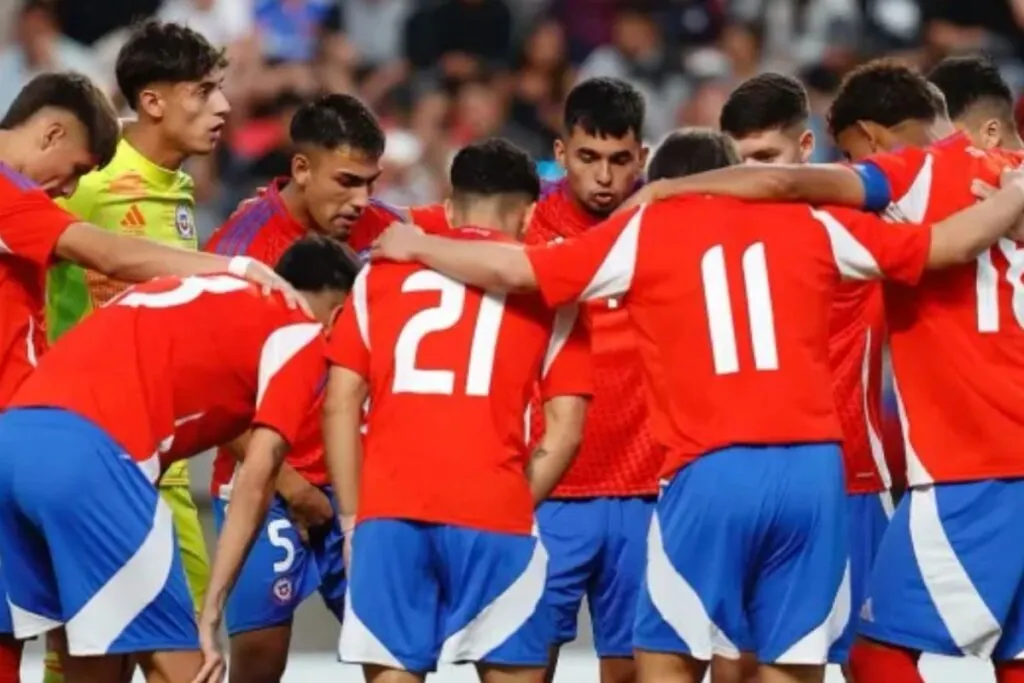 Selección Chilena Sub-20 en un partido amistoso.
