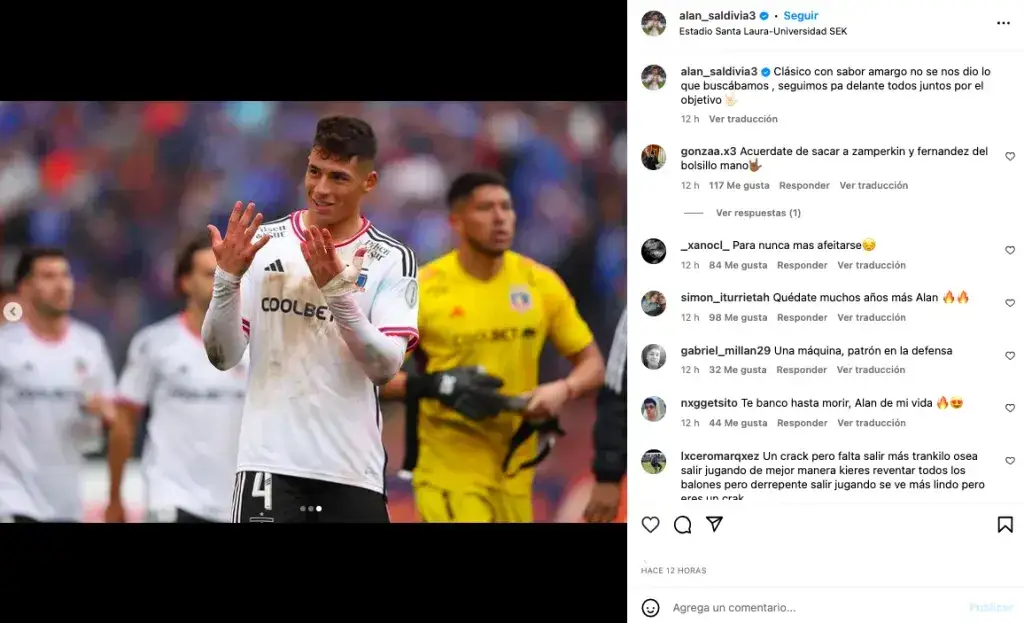 El gesto de Alan Saldivia que generó polémica con los hinchas de la ‘U’.