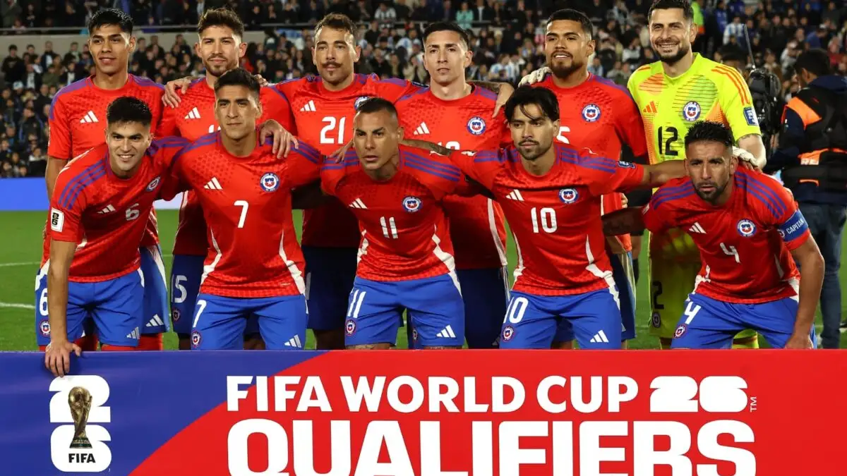 Formación de la Selección Chilena frente a Argentina.