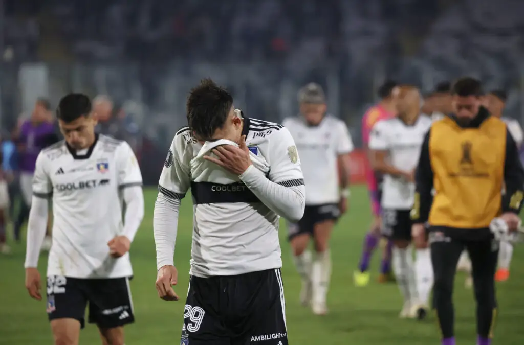 Guillermo Paiva en el término del partido entre Colo-Colo y Fluminense por Copa Libertadores.