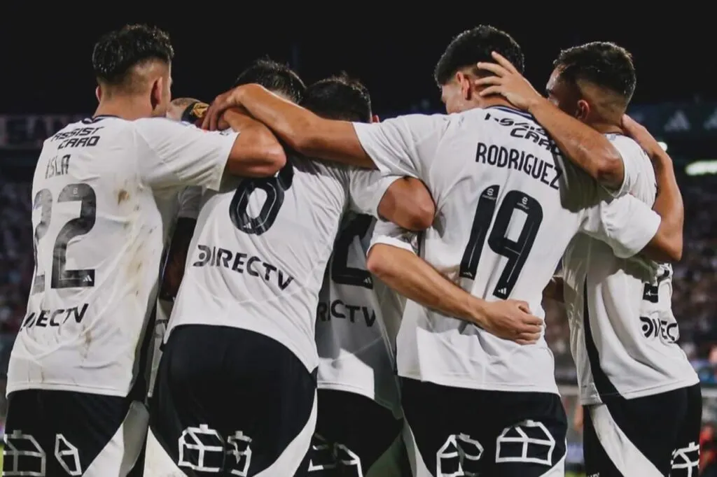 Gol Colo-Colo vs Everton de Viña del Mar, en la Liga de Primera, organizada por la ANFP.
