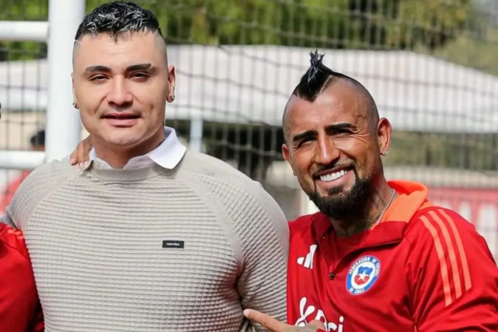 Cristóbal Campos y Arturo Vidal en Juan Pinto Durán.
