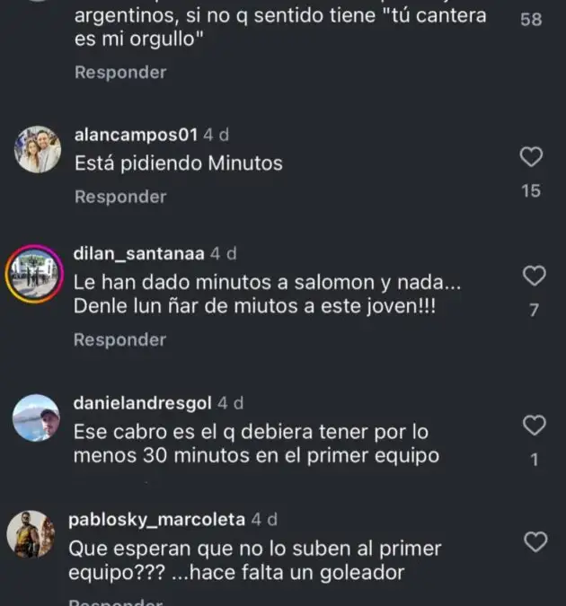 Hinchas de Colo-Colo piden minutos para Yastin Cuevas.