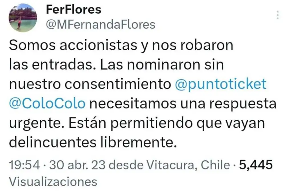 Hincha de Colo-Colo denuncia suplantación de identidad para comprar entradas ante Boca Juniors.