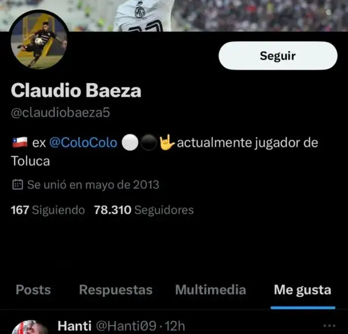Claudio Baeza le dio ‘like’ a comentario pidiendo su regreso a Colo-Colo.