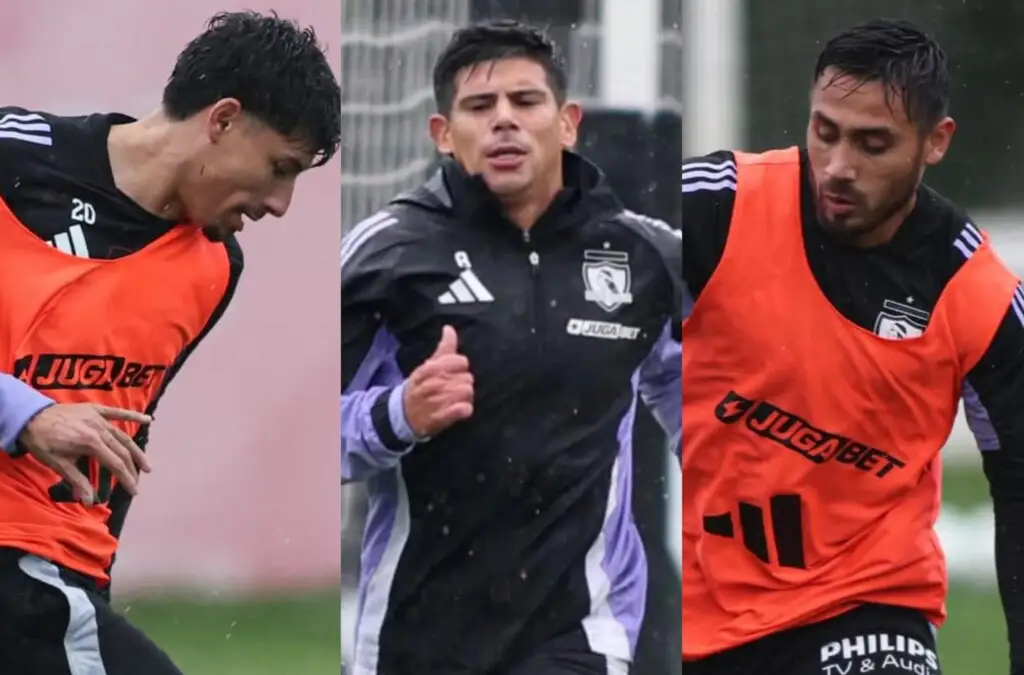 Alexander Oroz, Esteban Pavez y Marcos Bolados fueron los 3 retornos de Colo-Colo en la práctica de hoy.