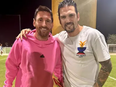 Mark González dejó reflexivo mensaje tras publicar foto que se tomó con Lionel Messi en Miami