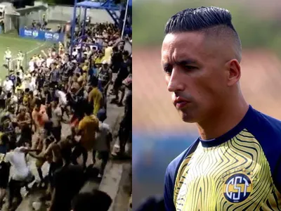 [VIDEO] ¡Increíble! Hinchas del mismo club de Lucas Barrios en Paraguay protagonizaron batalla campal en las tribunas