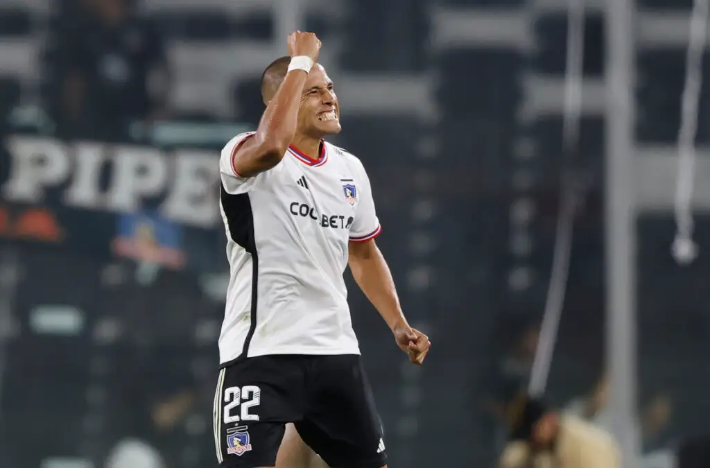 Leandro Benegas celebrando su gol ante Coquimbo Unido.