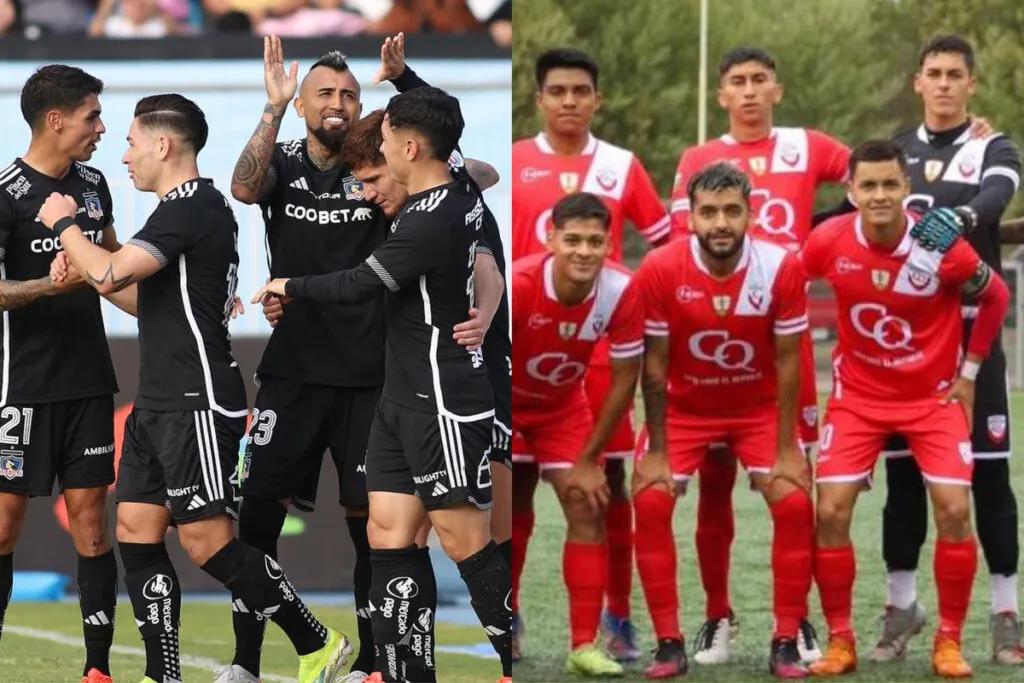 Jugadores de Colo-Colo y Deportes Quillón.
