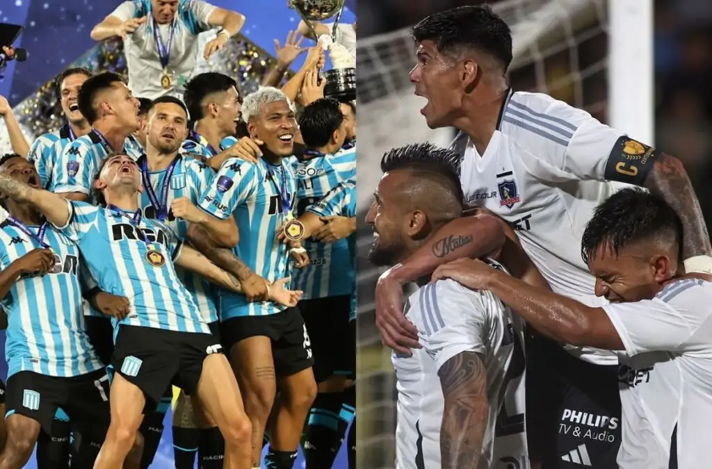 Colo-Colo enfrente a Racing de Avellaneda.