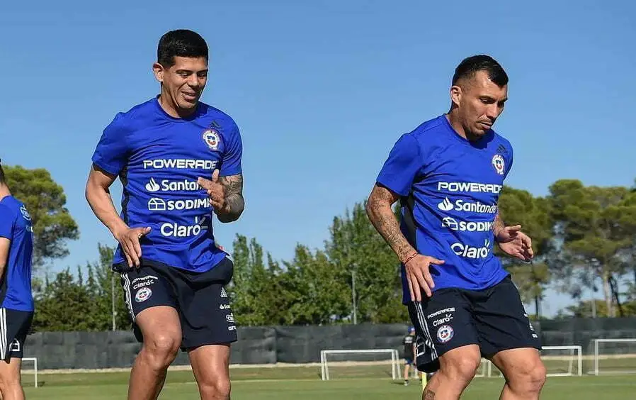 Esteban Pavez y Gary Medel en La Roja.
