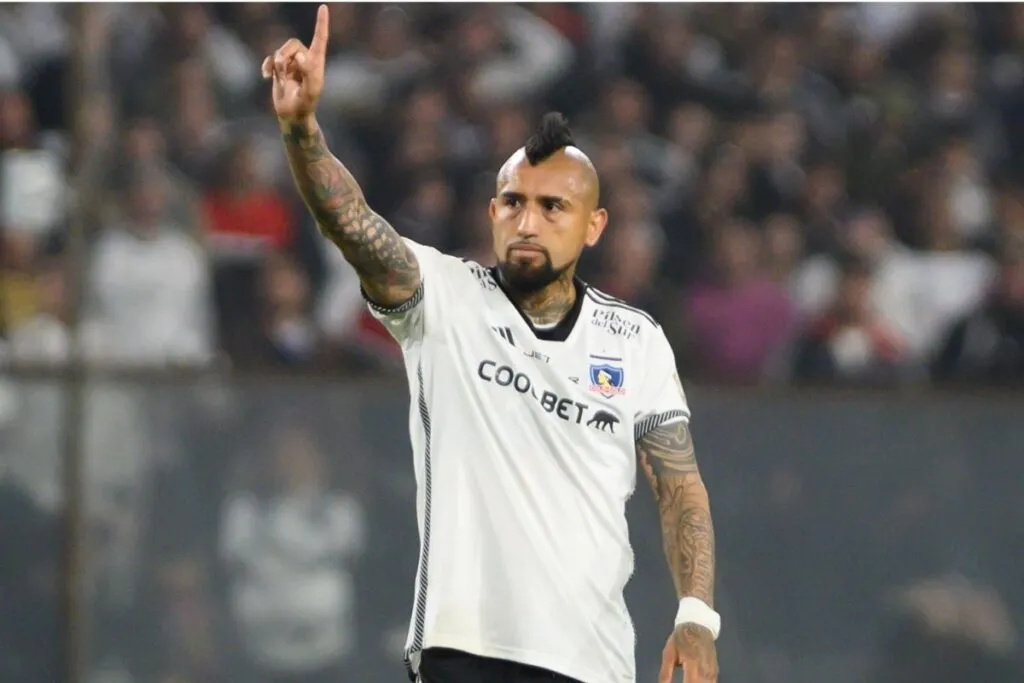 Arturo Vidal durante el partido frente a River Plate.
