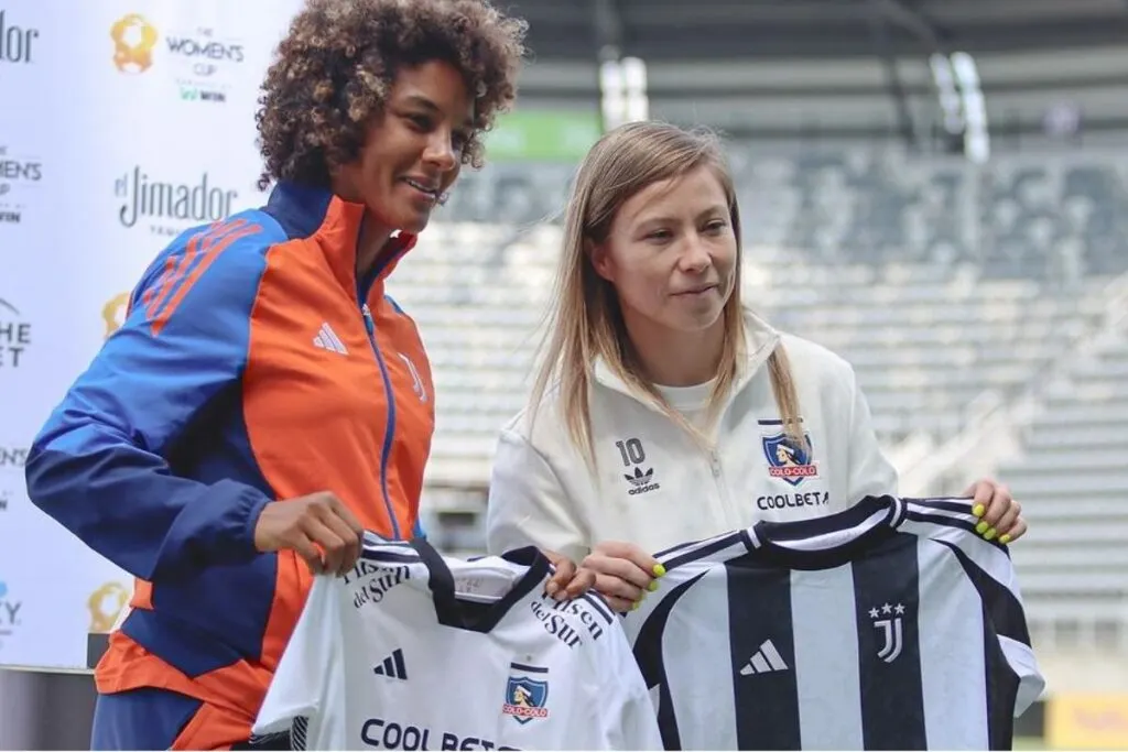 Las capitanas de Juventus y Colo-Colo en The Womens Cup.