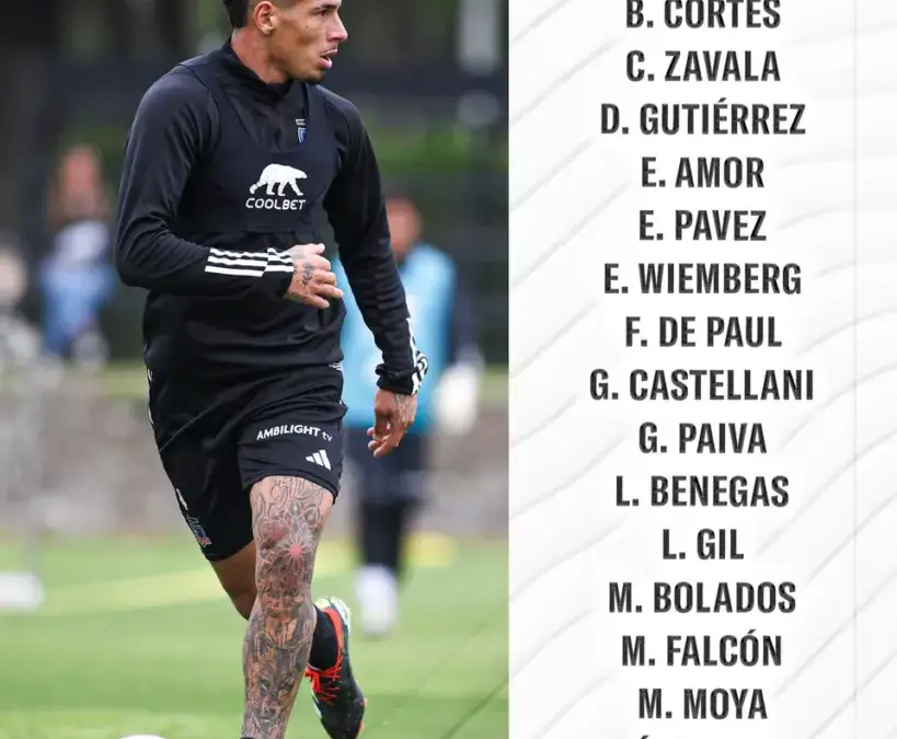 Citación de Colo-Colo para el duelo con Cobreloa.