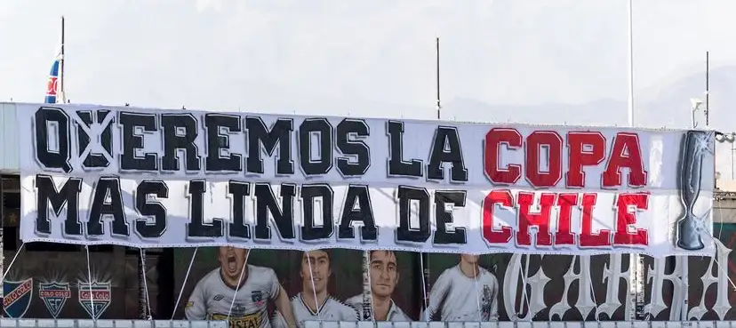 FOTO: Pueblo Colocolino. Lienzo colgado por la Garra Blanca.