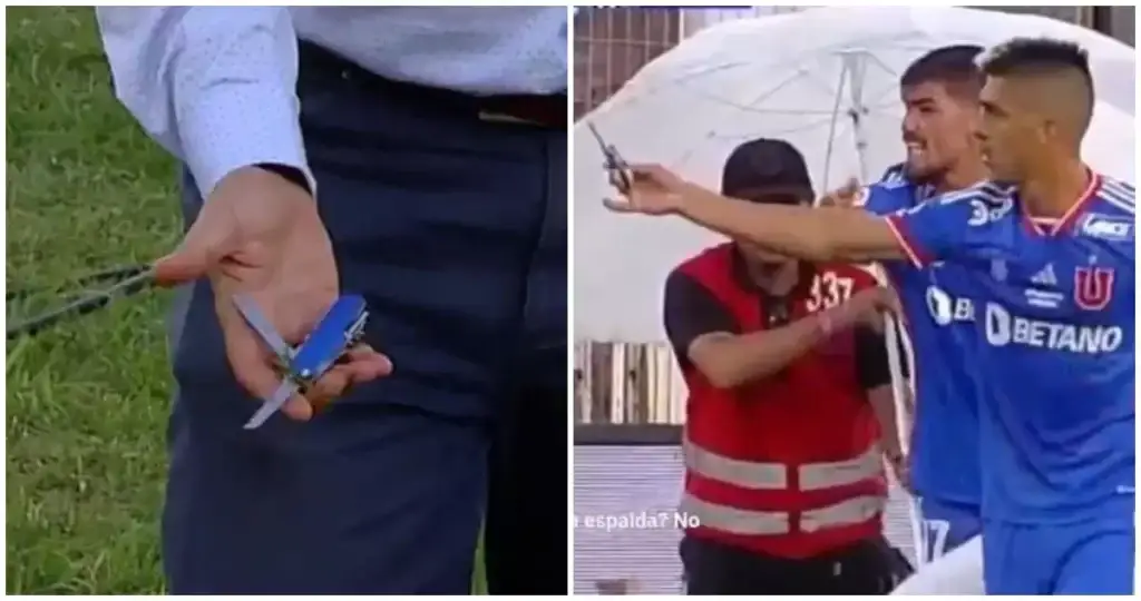 Una cortapluma fue lanzada a la cancha del Estadio Monumental durante el último Superclásico.