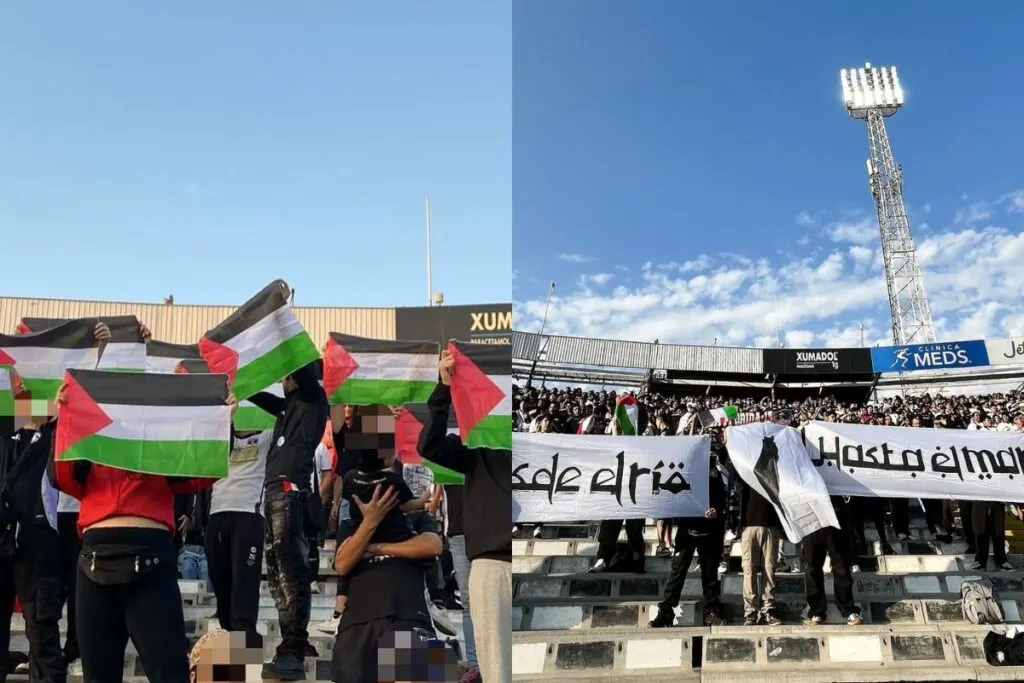 Barra de Colo-Colo entrega su apoyo a la causa palestina