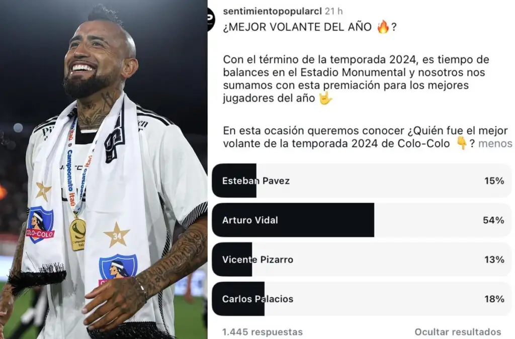 Arturo Vidal se alza como el mejor volante de Colo-Colo.
