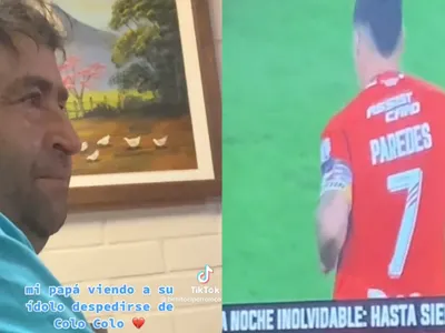 [VIDEO]: El emotivo registro de un hincha viendo la despedida de Esteban Paredes que se viralizó en redes sociales