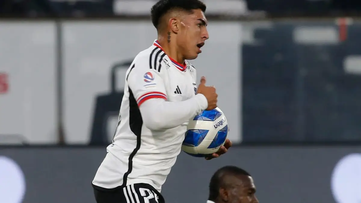 Jordhy Thompson tras anotarle un gol a Deportivo Cali