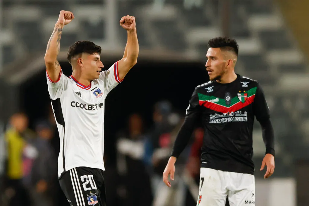 Oroz festejado su gol ante Palestino