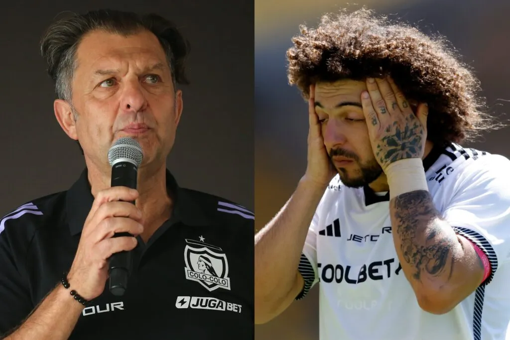 Aníbal Mosa y Maximiliano Falcón con camiseta de Colo-Colo.