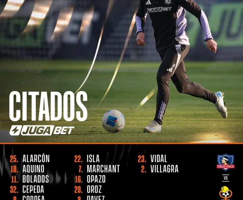 Lista de 18 jugadores de Colo-Colo citados para enfrentar a Cobresal.