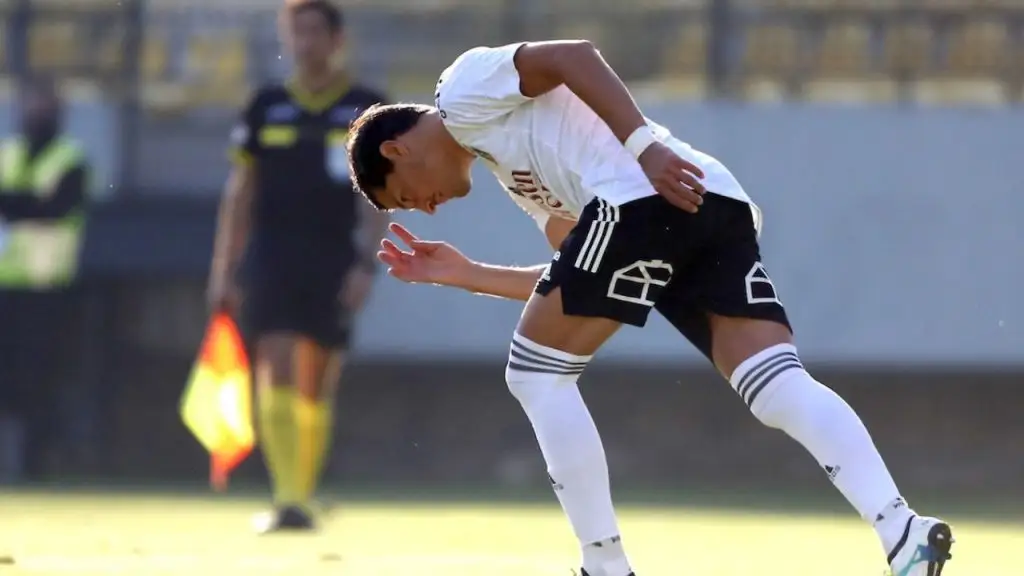 Miiko Albornoz en su debut albo ante Everton de Viña del Mar