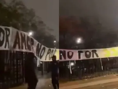 Otra más: Hinchas albos reciben a Colo-Colo en el Estadio Monumental con potente exigencia