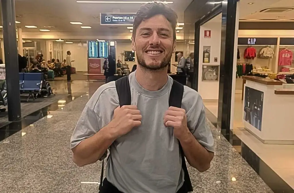 Marco Rojas previo a su viaje de regreso a Chile.