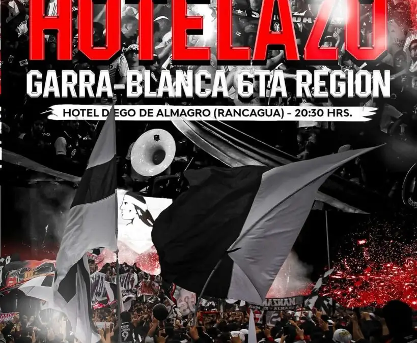 Afiche de la Garra Blanca sobre hotelazo para el plantel de Colo-Colo.