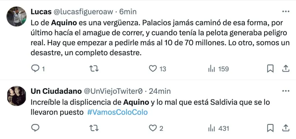Comentarios de hinchas