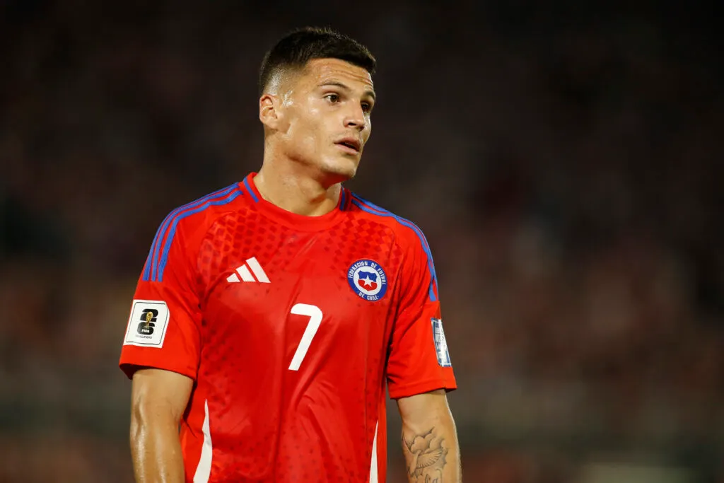 Futbol, Paraguay vs Chile.
Eliminatorias al mundial 2026.
El jugador de la seleccion chilena Lucas Cepeda es fotografiado durante el partido de las clasificatorias al mundial de la Fifa 2026 contra Paraguay disputado en el estadio Defensores del Chaco en Asuncion, Paraguay.
20/03/2025
Angelo Saavedra/Photosport

Football, Paraguay vs Chile.
2026 Fifa World Cup qualifiers.
Chile’s player Lucas Cepeda is pictured during a 2026 Fifa World Cup qualifier match against Paraguay at the Defensores del Chaco stadium in Asuncion, Paraguay.
20/03/2025
Angelo Saavedra/Photosport