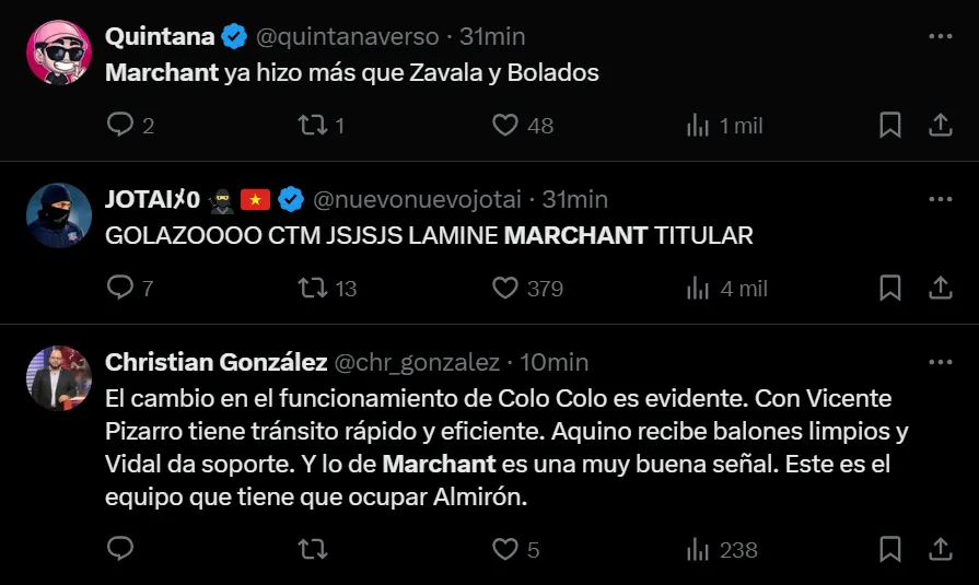 Comentarios sobre Marchant.