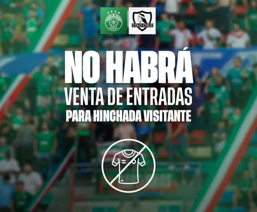 Audax Italiano anunció que no venderá entradas a los hinchas de Colo-Colo para el partido del próximo fin de semana.