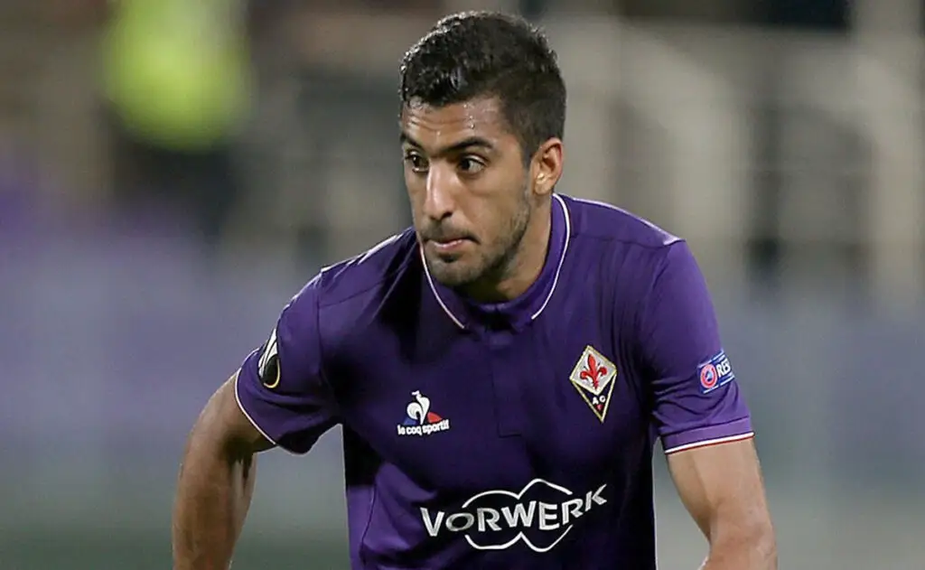 Maximiliano Olivera defendiendo los colores de Fiorentina