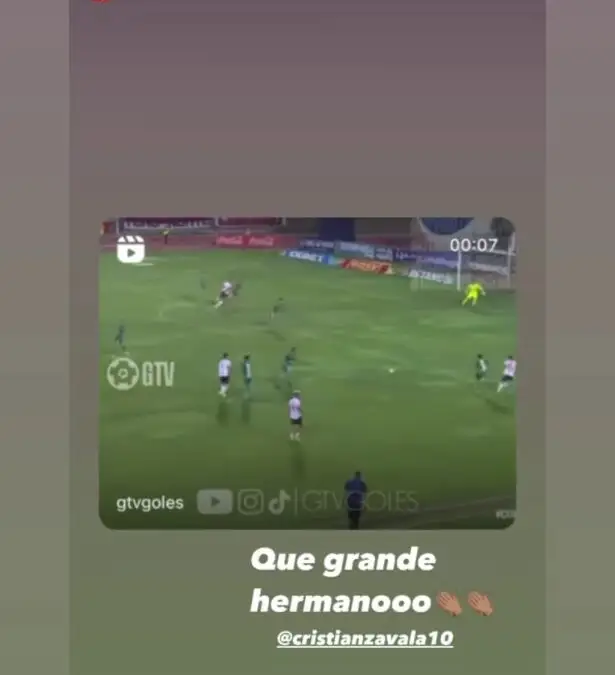 La historia de Instagram de Joan Cruz, resubida por Cristián Zavala.