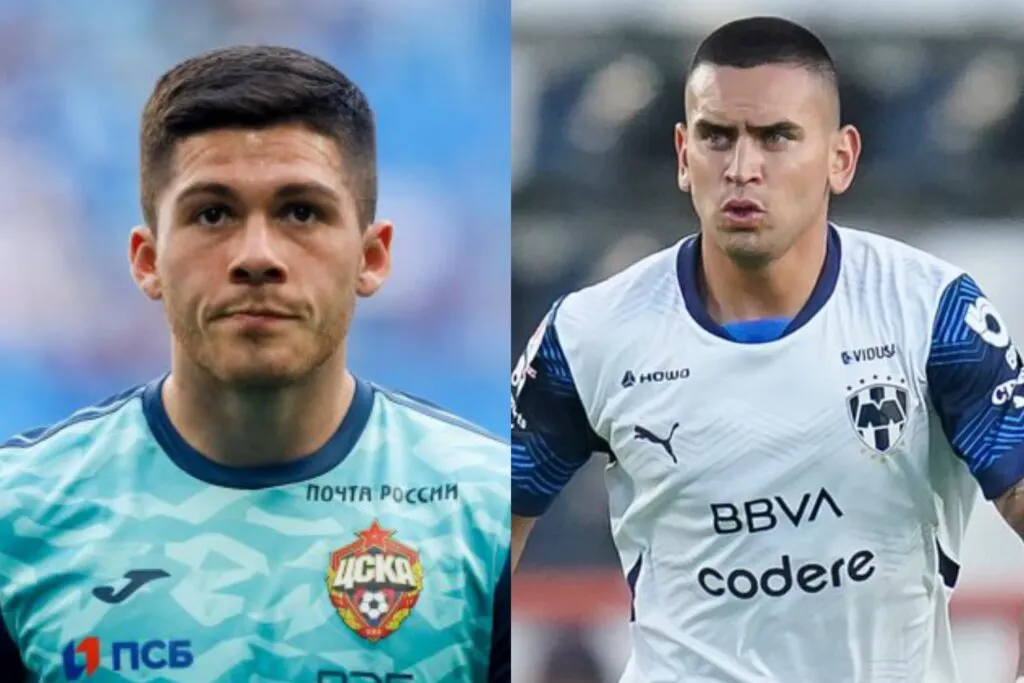 Víctor Felipe Méndez con CSKA Moscú y Sebastián Vegas con camiseta de Monterrey.