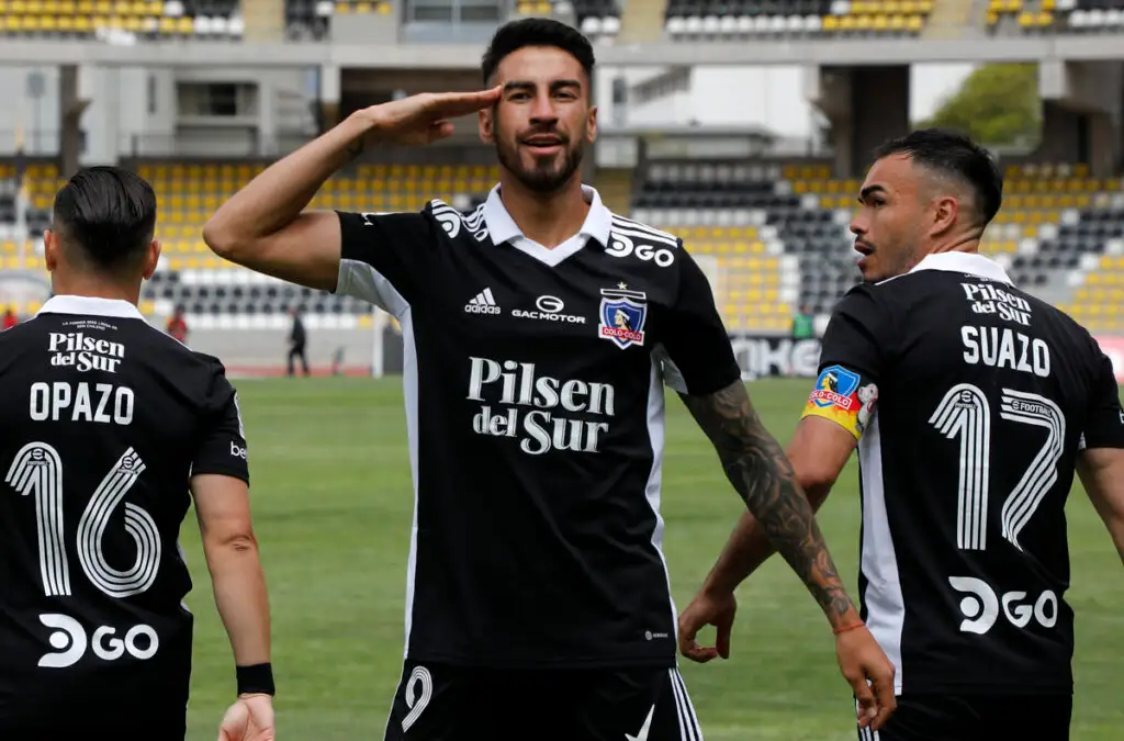 Juan Martín Lucero celebrando su anotación contra Coquimbo Unido.