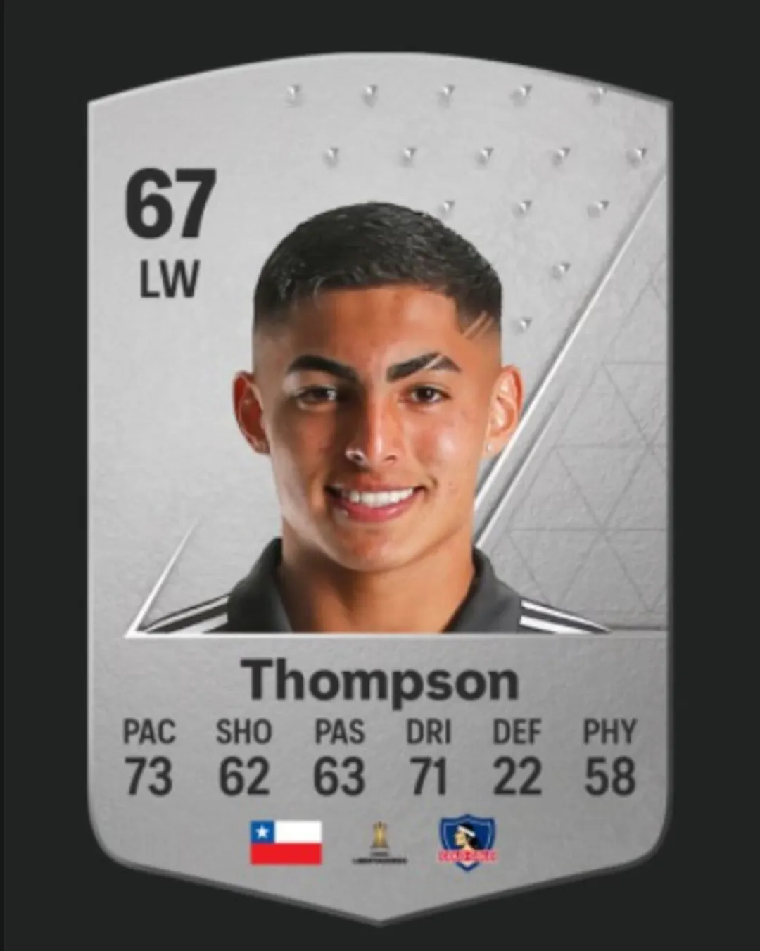Carta de Jordhy Thompson en Ultimate Team para el videojuego EA FC 24