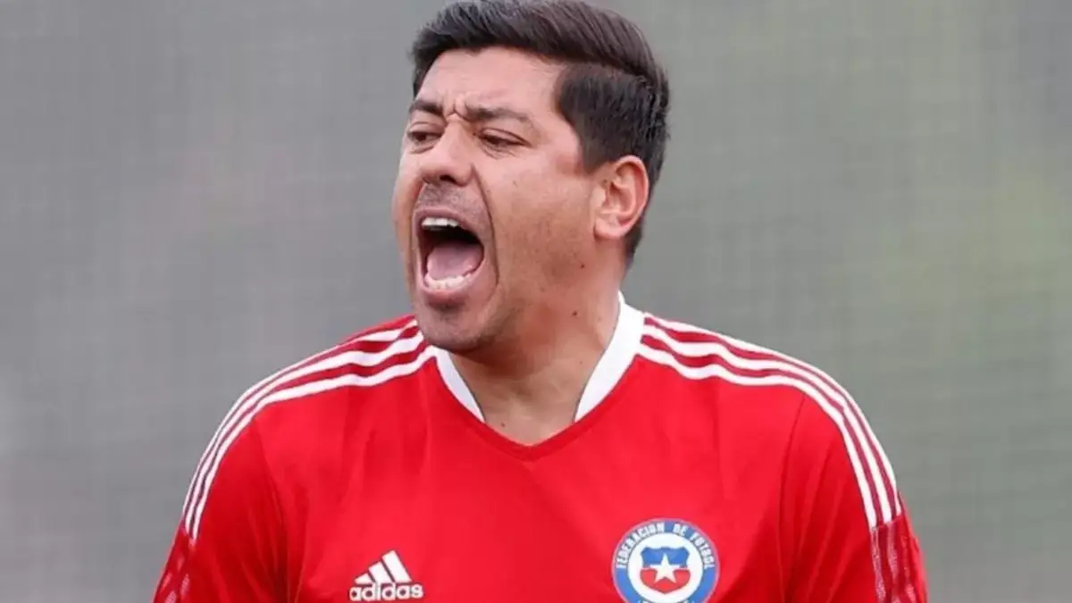 Nicolás Córdova en un entrenamiento de la Selección Chilena.