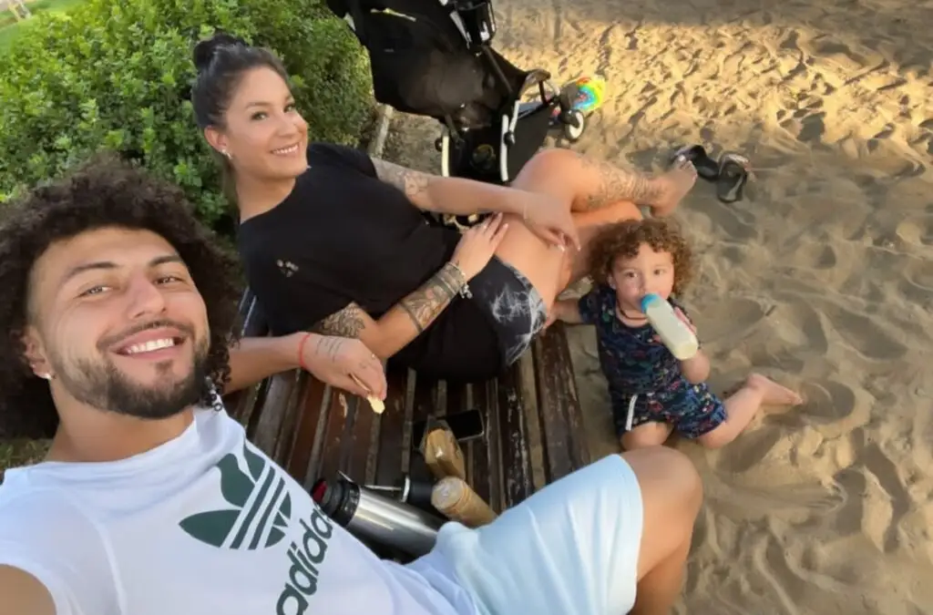Maximiliano Falcón disfruta los días libres con su familia.
